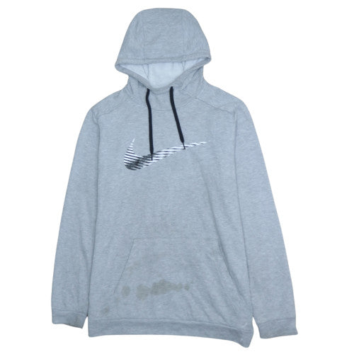Nike Men's Grey Dri-FIT Pullover Hoodie L Sportswear