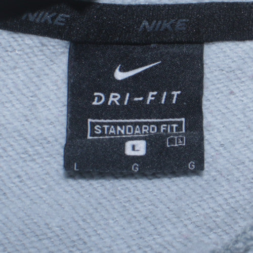 Nike Men's Grey Dri-FIT Pullover Hoodie L Sportswear