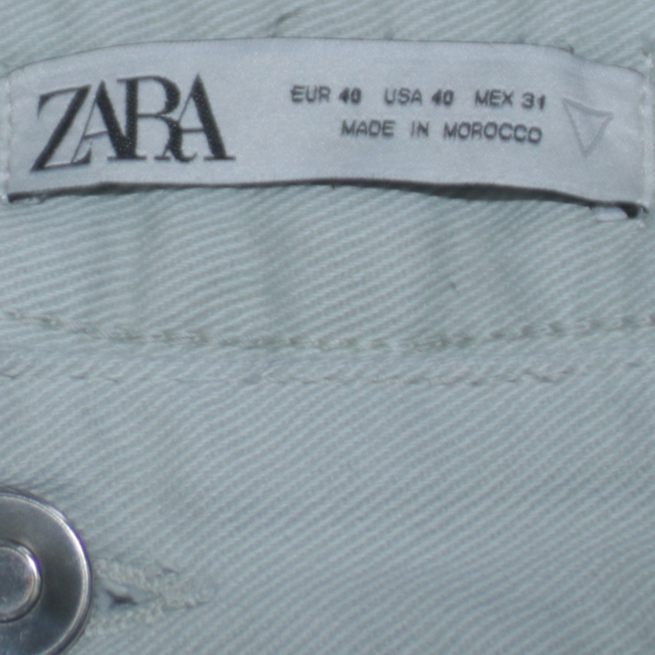 Zara Women Blue Straight Denim Jeans Size 12 with Pockets