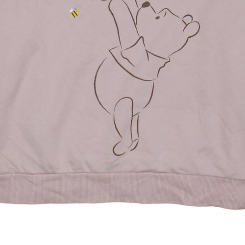 Disney Women Pink Winnie the Pooh Pullover Sweatshirt L 14/16