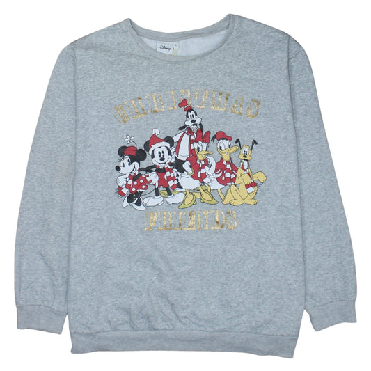 Disney Women's Grey Christmas Friends Sweatshirt XL