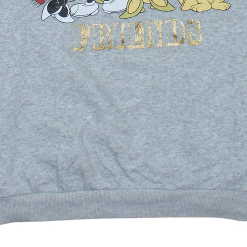 Disney Women's Grey Christmas Friends Sweatshirt XL