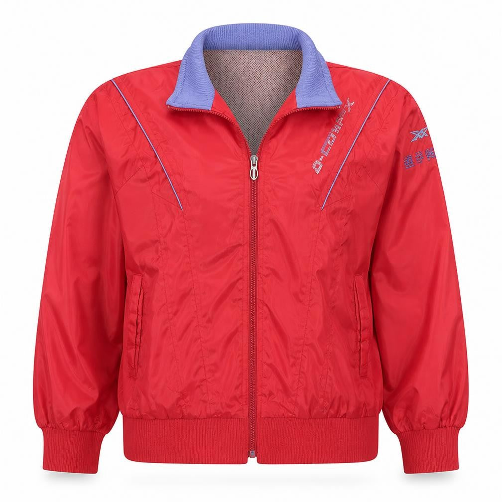ASICS Women Red Track Jacket Size 10 Lightweight Zip Sports Top