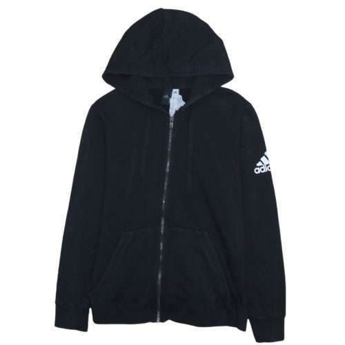 Adidas Womens Black L Full Zip Hoodie Sweatshirt with Hood