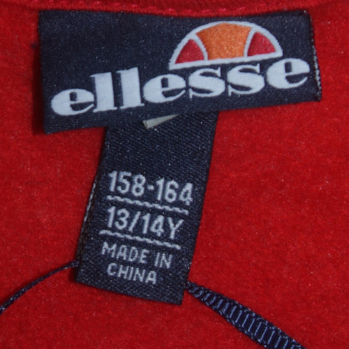 Ellesse Boys Red & Navy Crew Neck Pullover Sweatshirt 13-14 Years