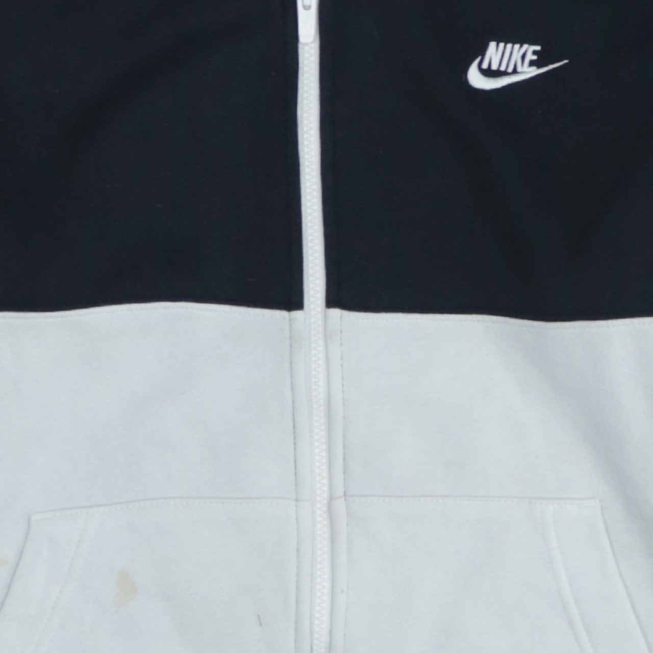 Nike Men's Grey Full Zip Sweatshirt XL Lightweight Logo Fleece