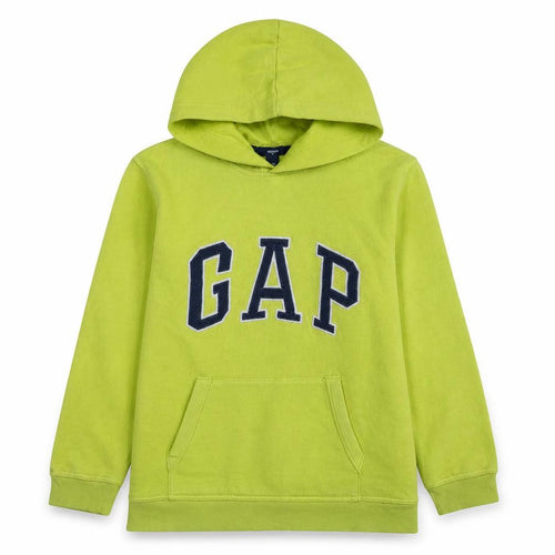 GAP Kids Boys Green Pullover Hoodie 13 Years Cotton Logo Style