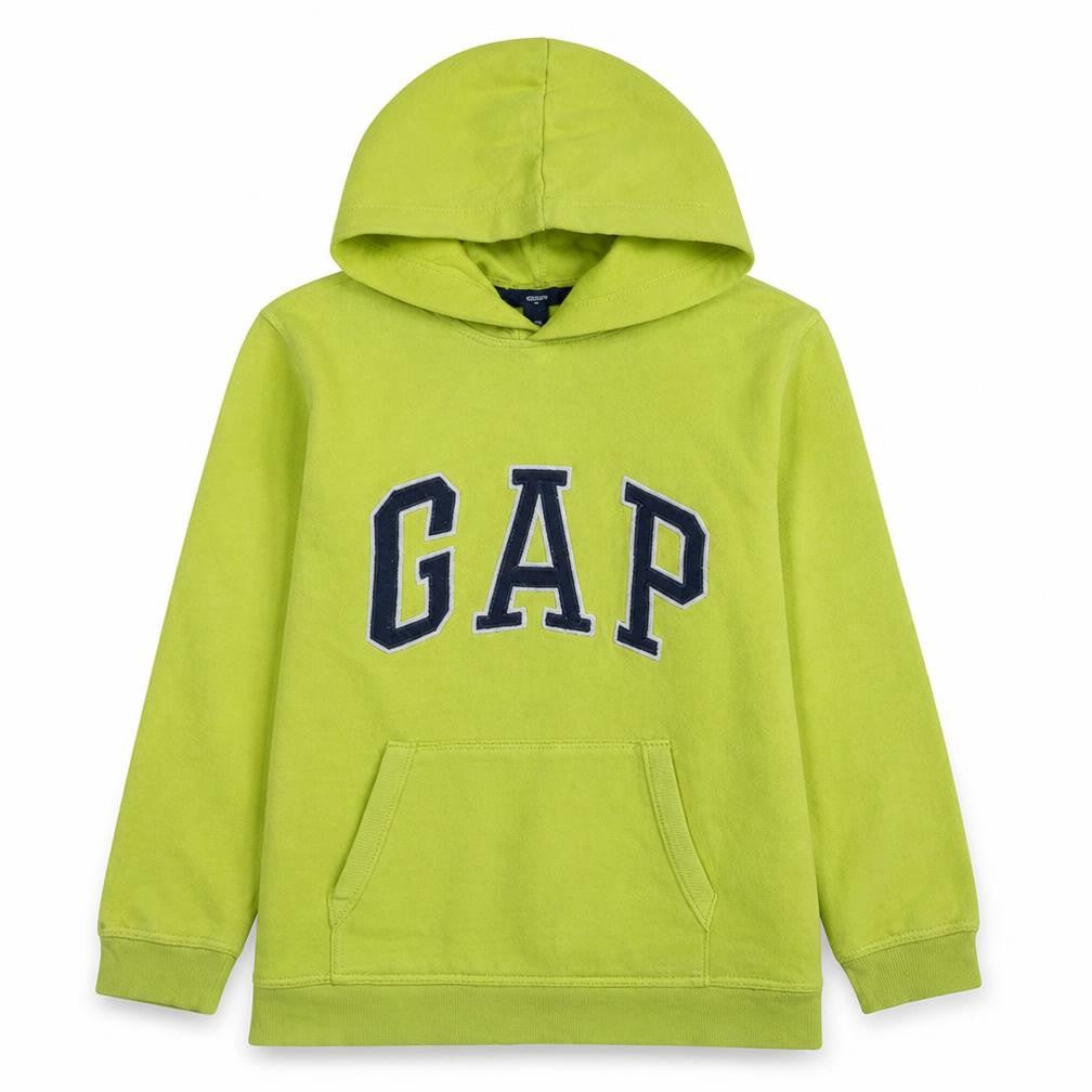 GAP Kids Boys Green Pullover Hoodie 13 Years Cotton Logo Style