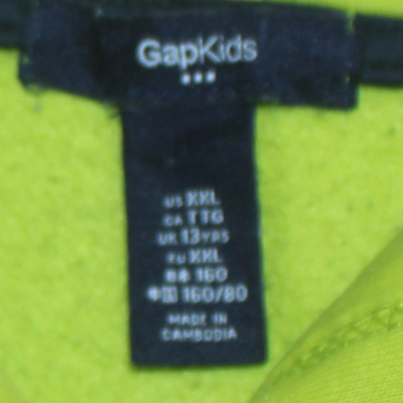 GAP Kids Boys Green Pullover Hoodie 13 Years Cotton Logo Style