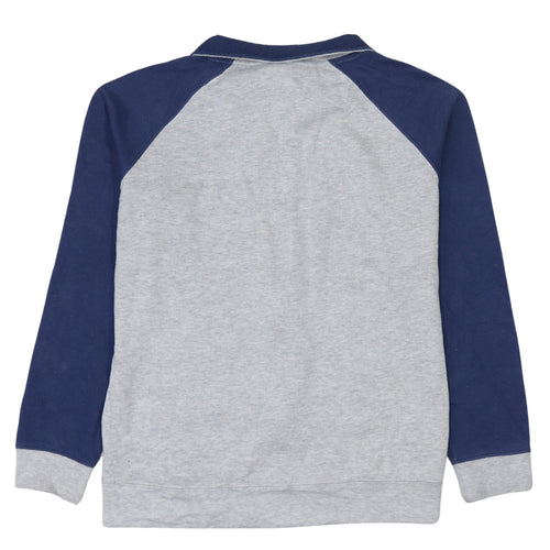 Kappa Womens Grey & Navy Full Zip Hoodie Medium Casual Heart Design