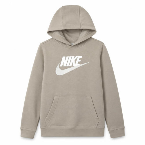 Nike Boys Beige Pullover Hoodie L 147-158cm Long Sleeve Graphic Logo