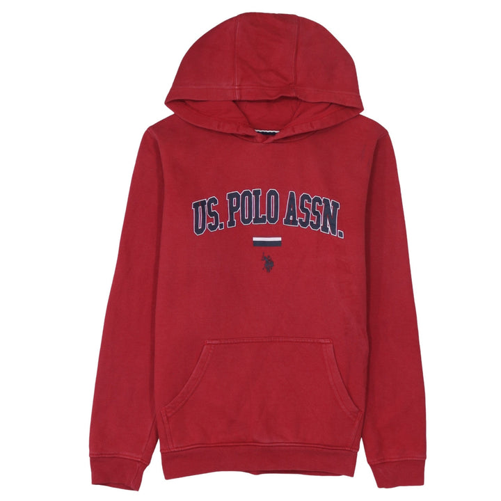 U.S. Polo Assn. Boys Red Pullover Hoodie 14-15 Years Cotton Blend Casual