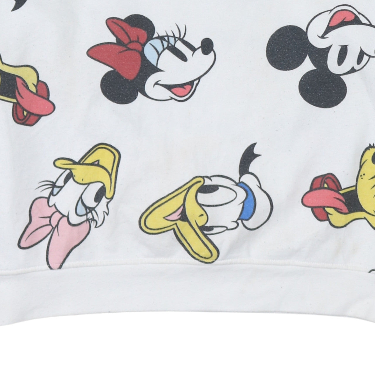 Disney Womens White L 14/16 Cartoon Print Pullover Sweatshirt