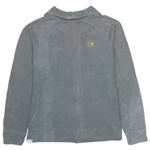 The North Face Women Grey Full Zip Hoodie Size M Cotton Blend