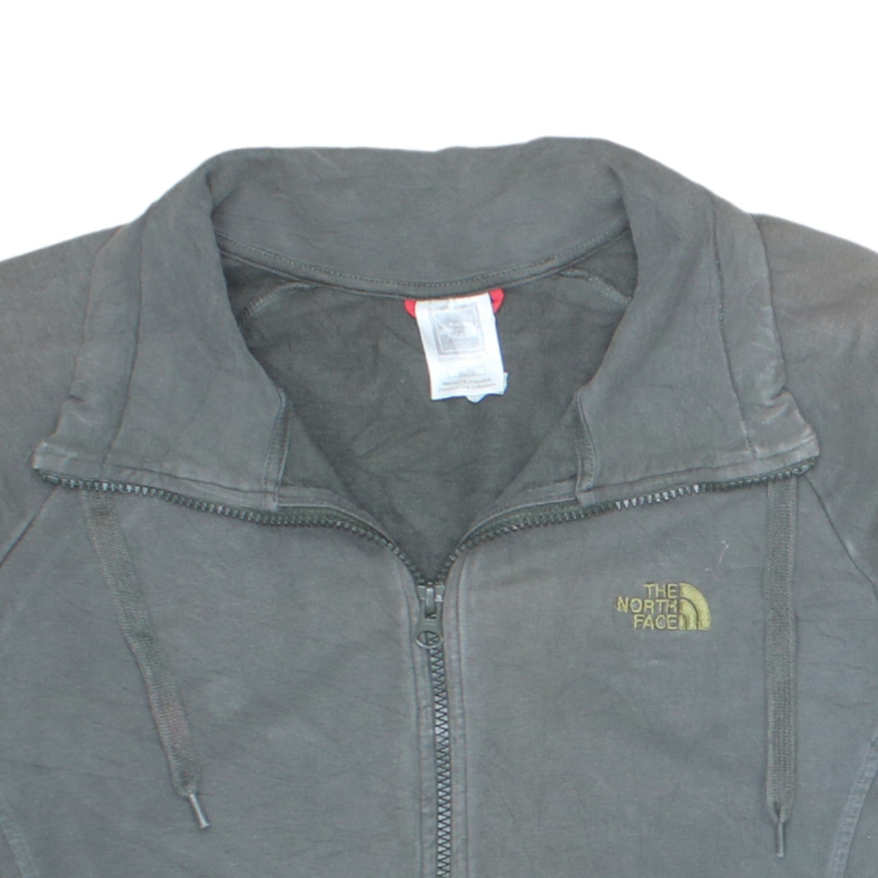 The North Face Women Grey Full Zip Hoodie Size M Cotton Blend