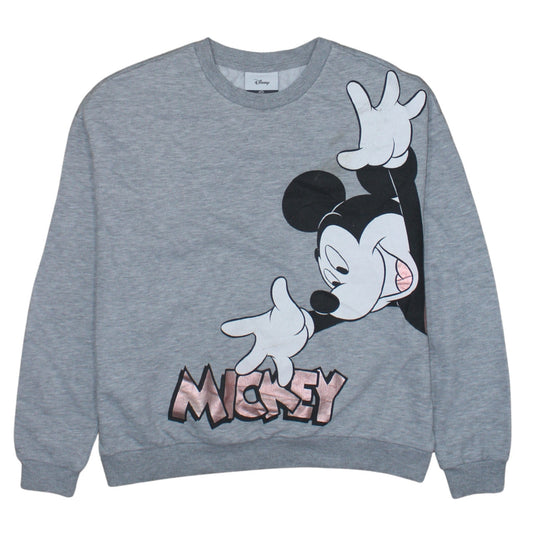 Disney C&A Womens Grey Mickey Mouse Pullover Sweatshirt Size S