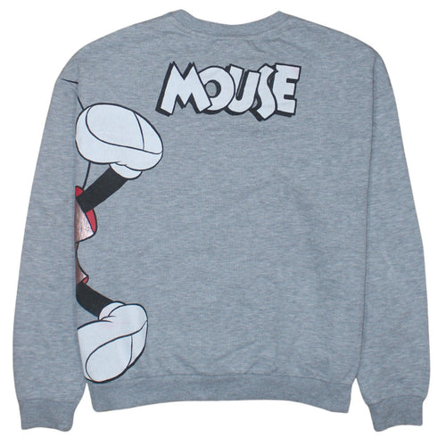 Disney C&A Womens Grey Mickey Mouse Pullover Sweatshirt Size S