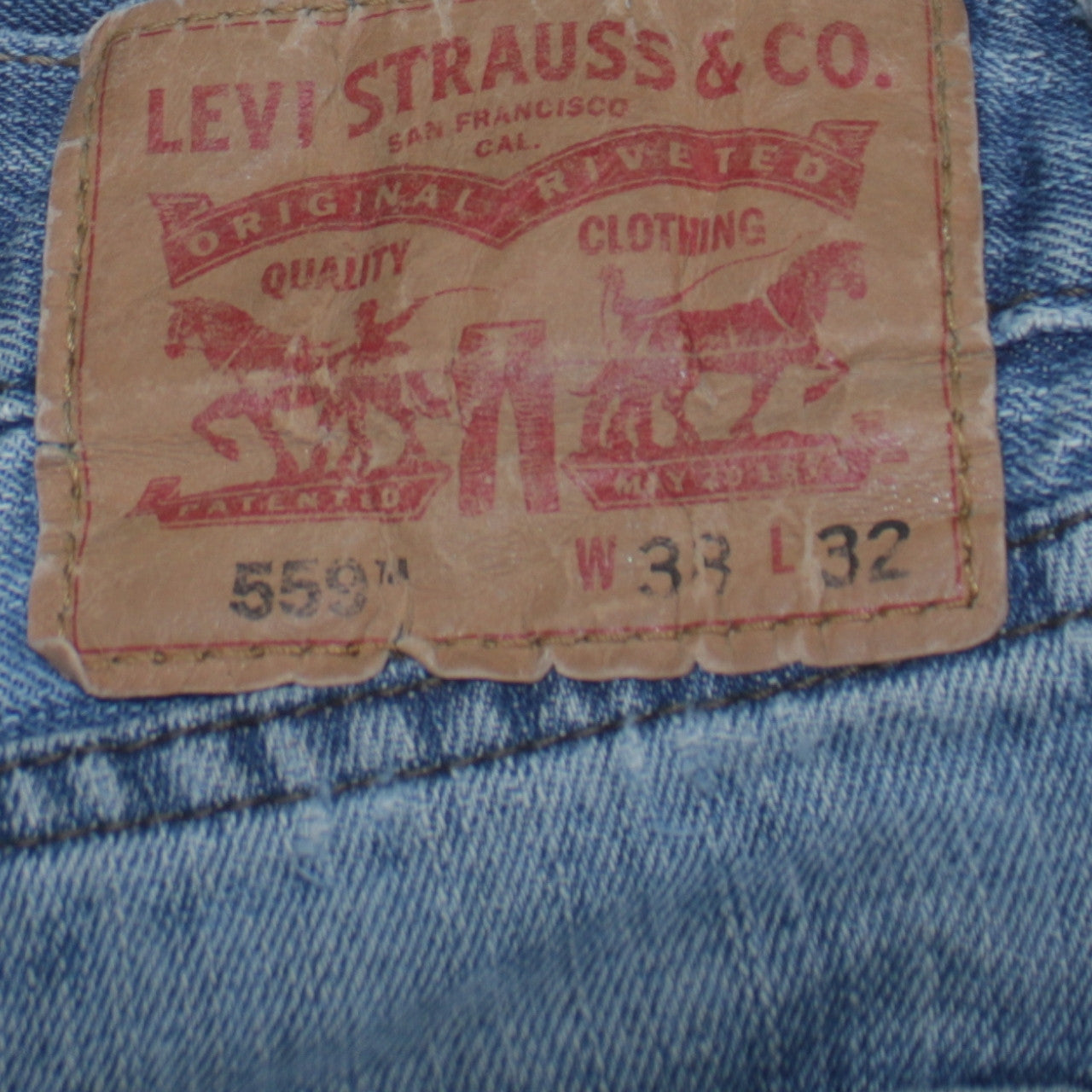 Levi's 559 Men's Blue Regular Fit Straight Leg Jeans W33 L32