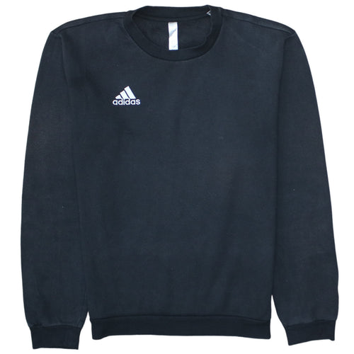 Adidas Men's Black XS Crew Neck Pullover Logo Sweatshirt