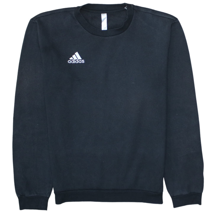 Adidas Men's Black XS Crew Neck Pullover Logo Sweatshirt