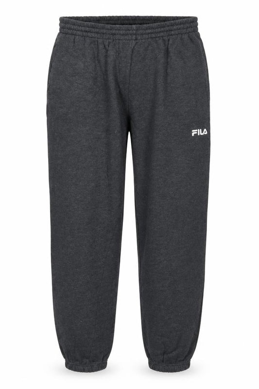 Front view of Fila men’s grey l sweatpants regular fit logo joggers