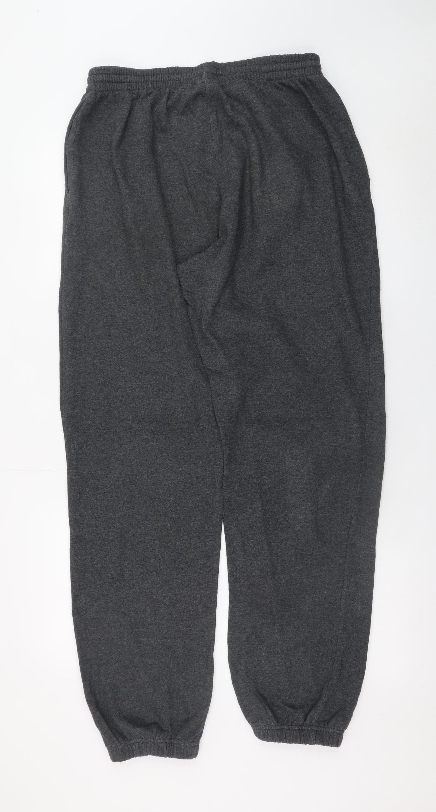 Fila Mens Grey L Sweatpants Regular Fit Logo Joggers