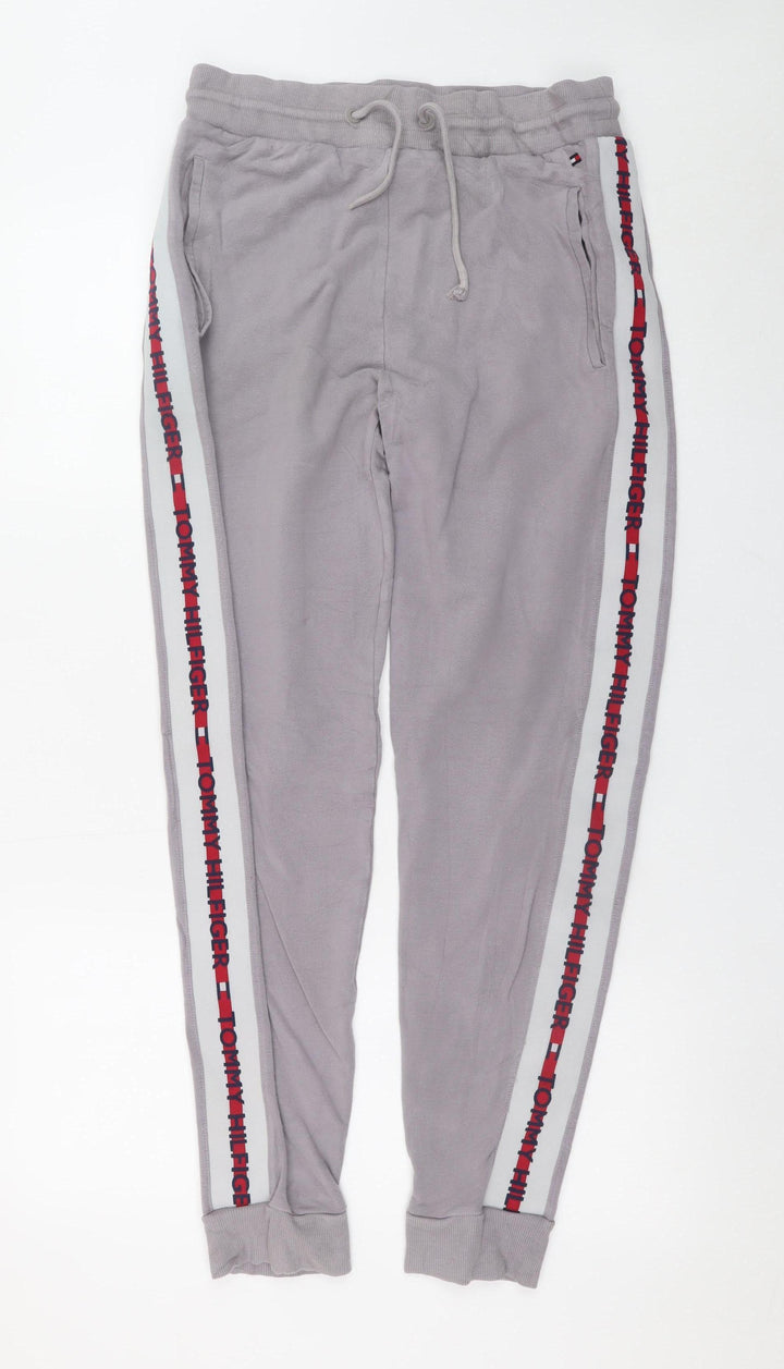 Tommy Hilfiger Mens Grey Logo Jogger Trousers Size S