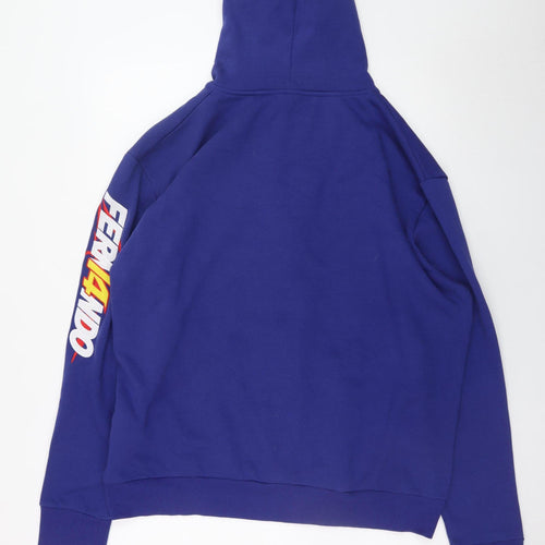 McLaren Mens Blue Full Zip Hoodie XXL Racing Graphic Sweatshirt