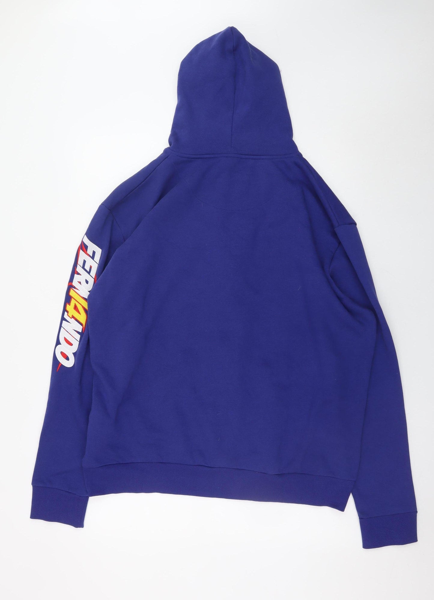 McLaren Mens Blue Full Zip Hoodie XXL Racing Graphic Sweatshirt
