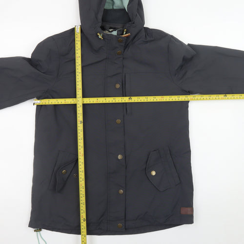 Fat Face Women's Grey Hooded Mid-Length Parka Jacket Size 10