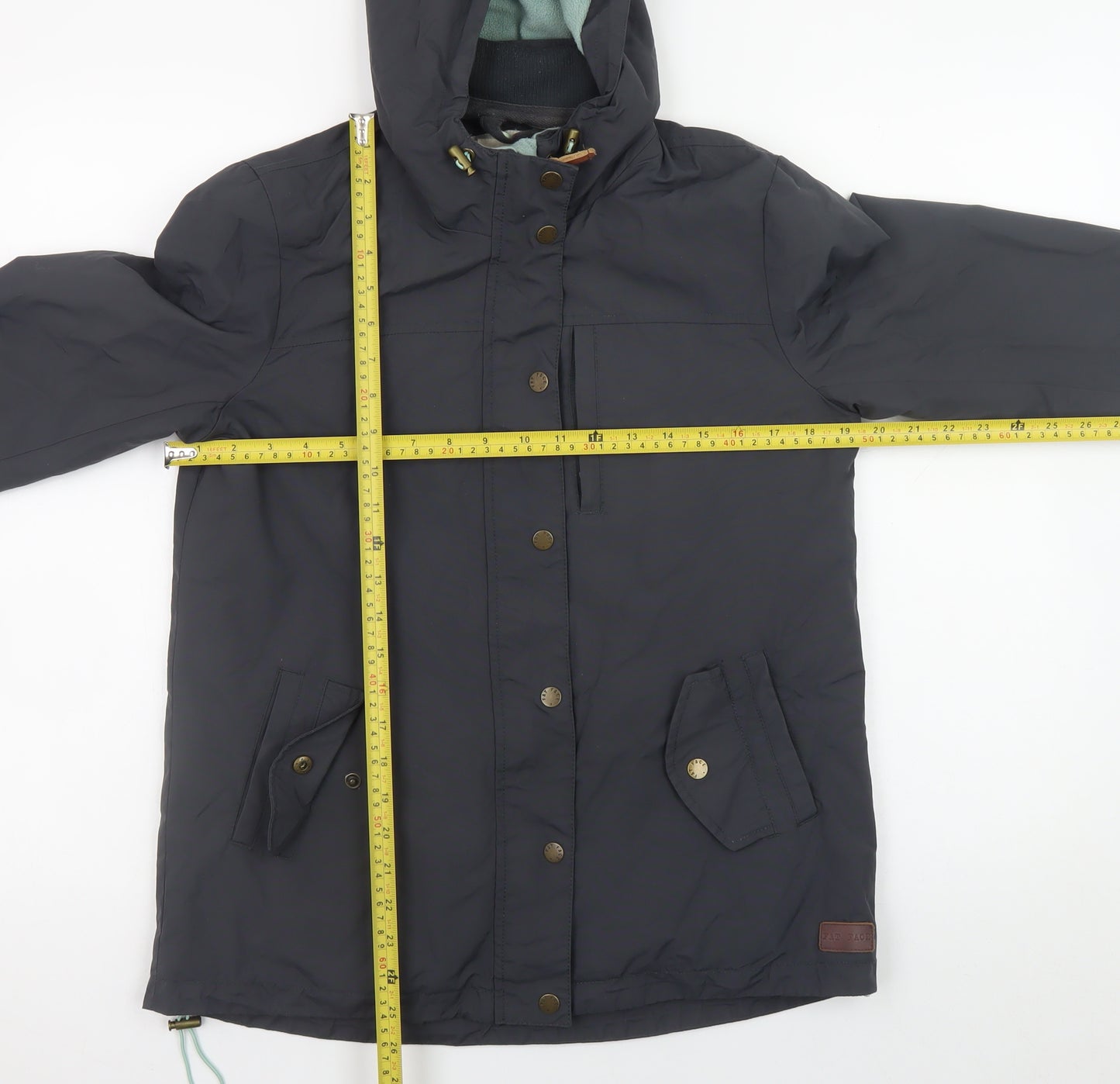 Fat Face Women's Grey Hooded Mid-Length Parka Jacket Size 10