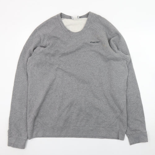 Reebok Men’s Grey 3XL Crew Neck Pullover Sweatshirt