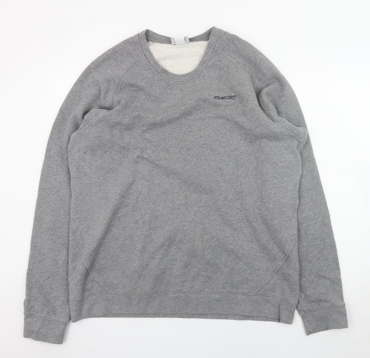 Reebok Men’s Grey 3XL Crew Neck Pullover Sweatshirt