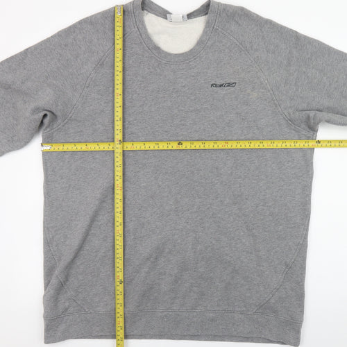 Reebok Men’s Grey 3XL Crew Neck Pullover Sweatshirt