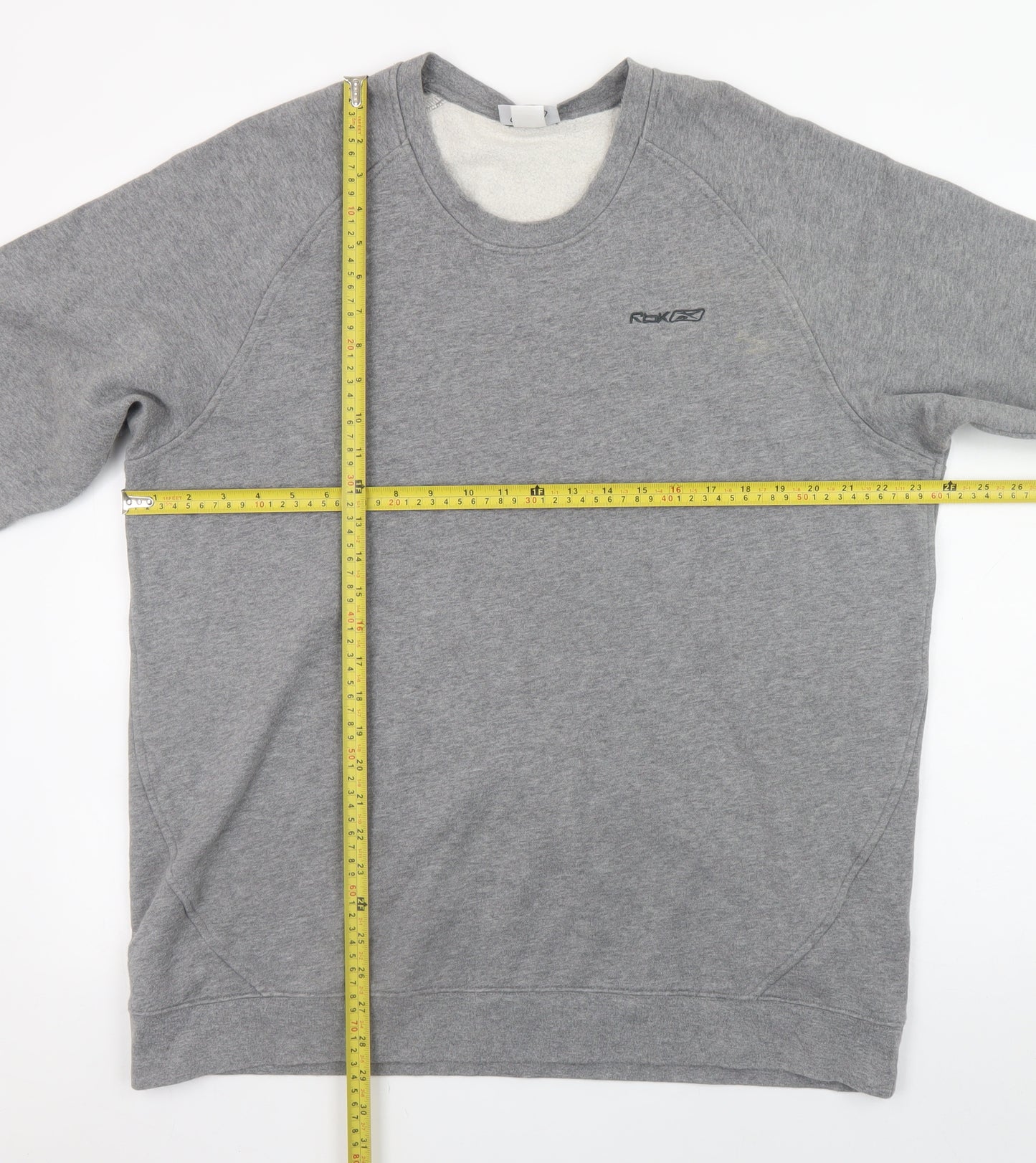 Reebok Men’s Grey 3XL Crew Neck Pullover Sweatshirt