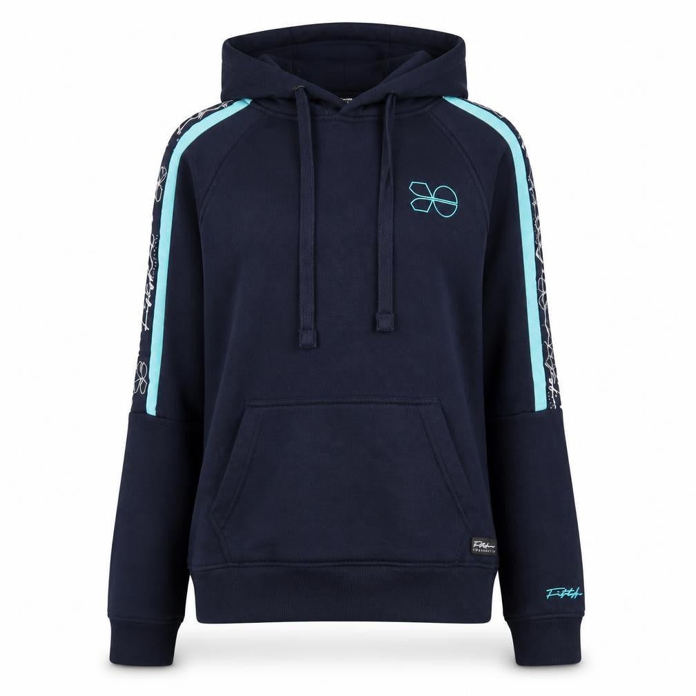 Front view of Crosshatch Women’s Navy Blue Pullover Hoodie, size S, Cotton Blend
