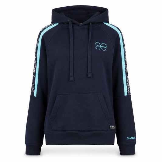 Front view of Crosshatch Women’s Navy Blue Pullover Hoodie, size S, Cotton Blend