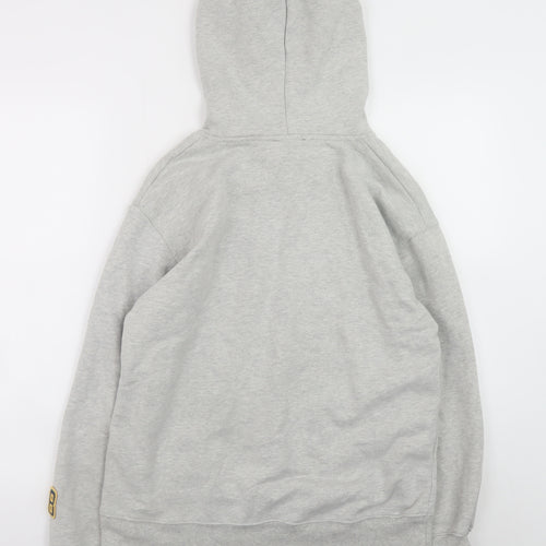 Zara Men Grey Berkeley Pullover Hoodie S Graphic Print