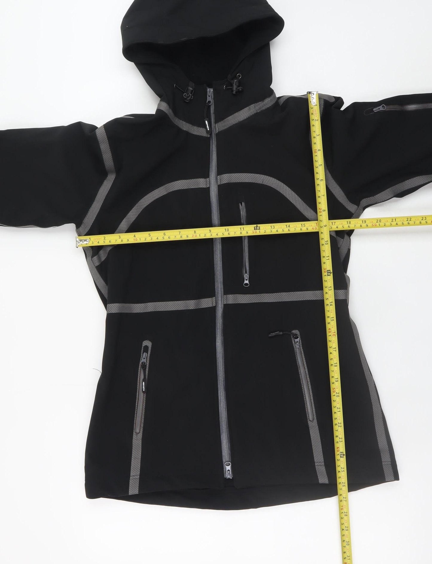 Kombi Men's Black Softshell Hooded Jacket Size S Outdoor