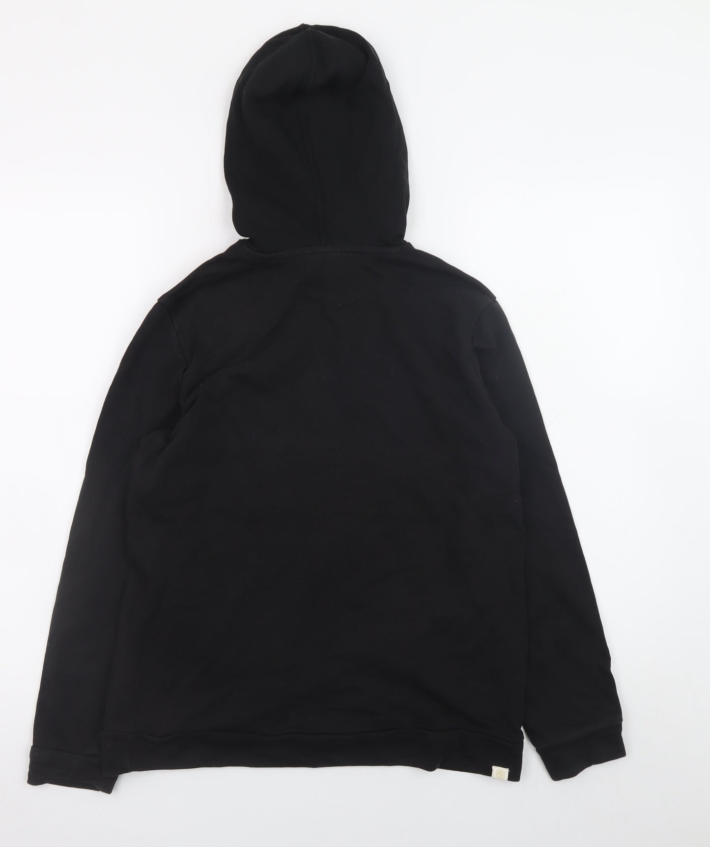 Puma Boys Black Pullover Hoodie 13-14 Years Cotton Viscose Logo Sweatshirt