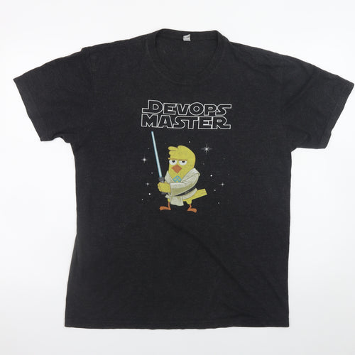 Next Level Men’s Black DevOps Master Graphic T-Shirt Size M