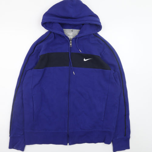 Nike Men's Blue Full Zip Hoodie Size L Sports Fleece