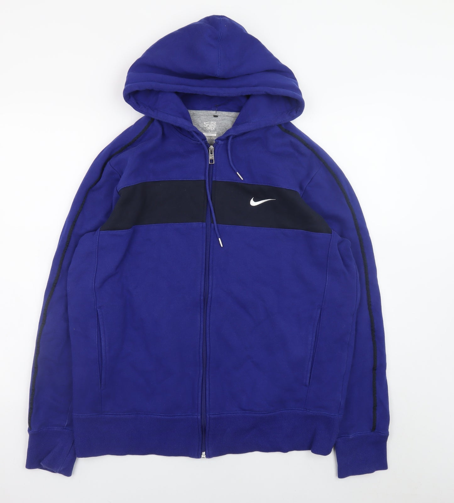 Nike Men's Blue Full Zip Hoodie Size L Sports Fleece
