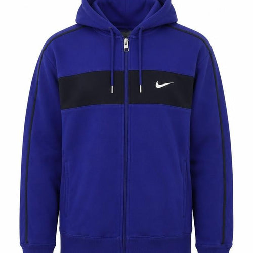 Nike Men's Blue Full Zip Hoodie Size L Sports Fleece