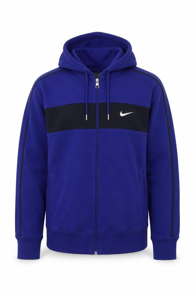 Nike Men's Blue Full Zip Hoodie Size L Sports Fleece