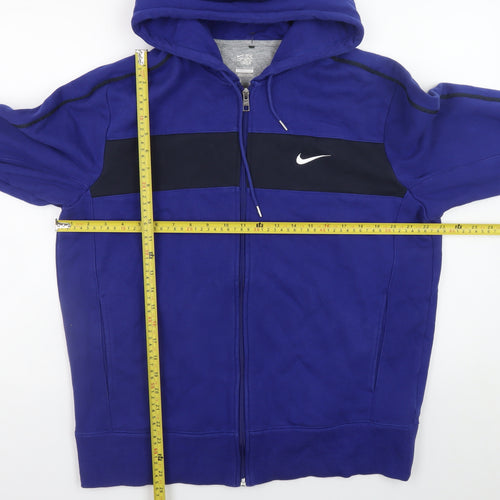 Nike Men's Blue Full Zip Hoodie Size L Sports Fleece
