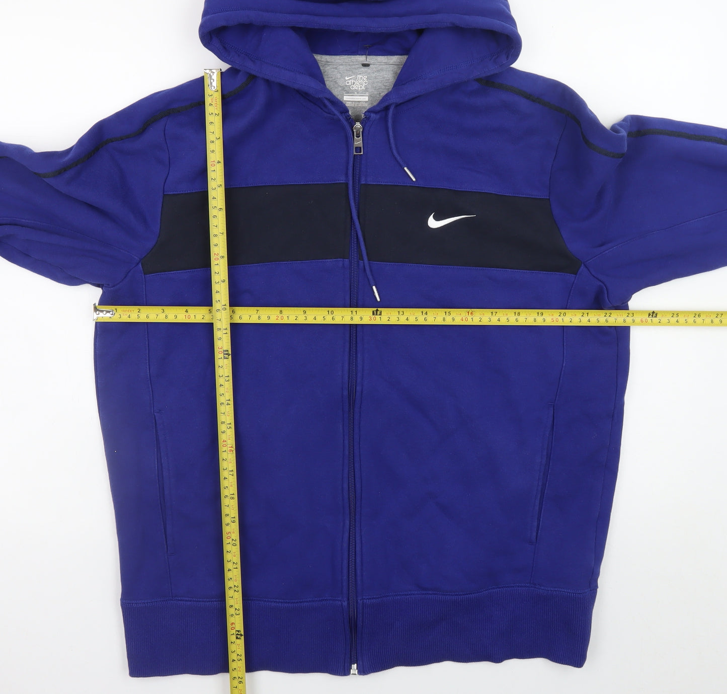Nike Men's Blue Full Zip Hoodie Size L Sports Fleece