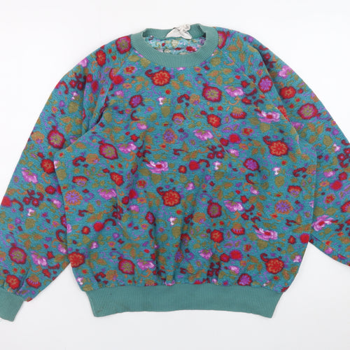 Forenza Women's Multicoloured Floral Wool Blend Pullover Jumper M