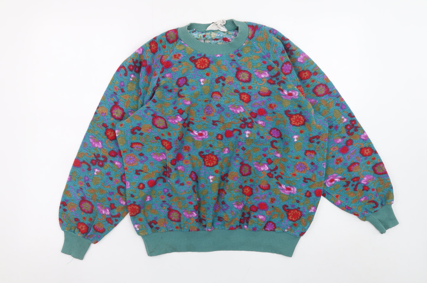 Forenza Women's Multicoloured Floral Wool Blend Pullover Jumper M
