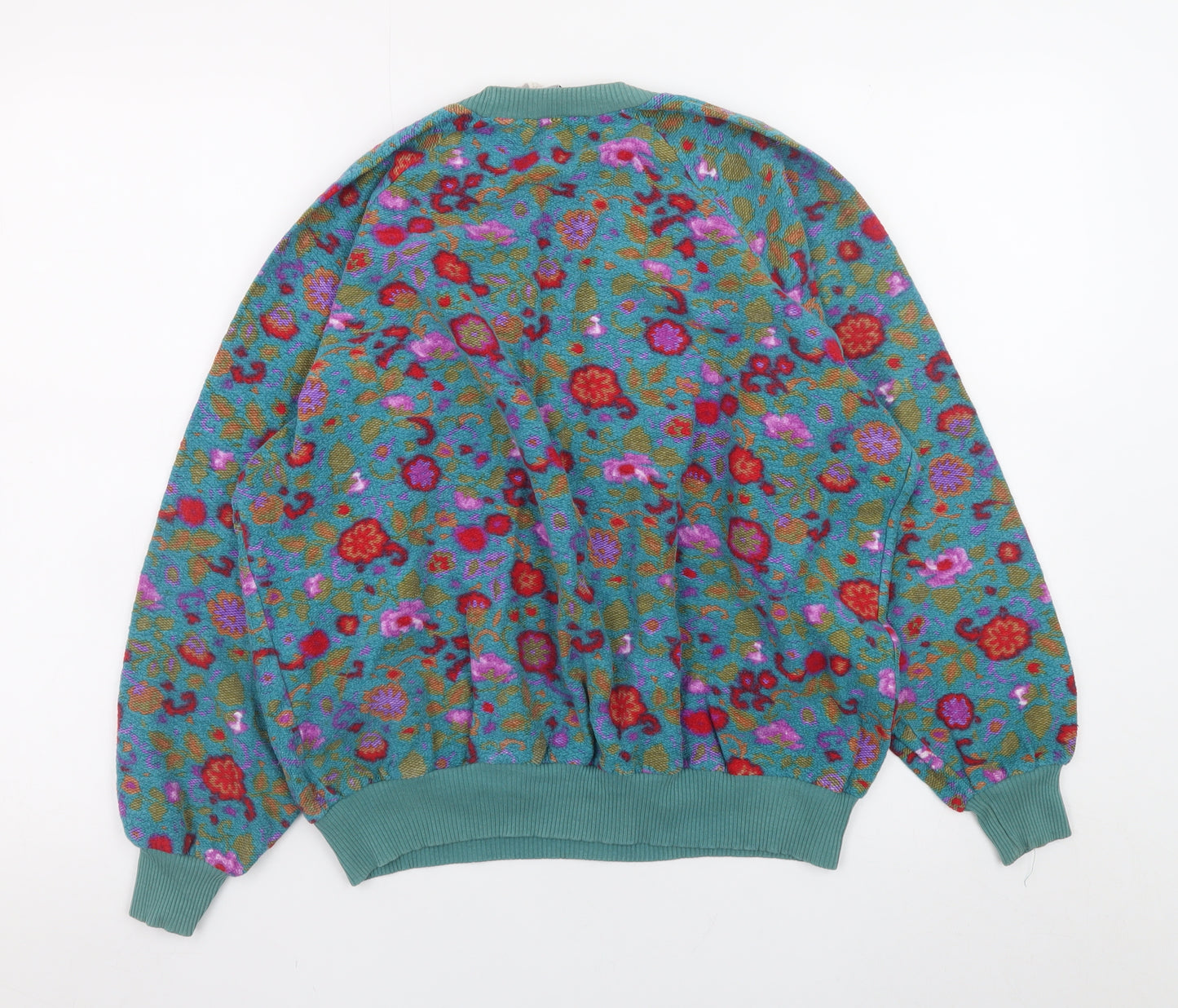Forenza Women's Multicoloured Floral Wool Blend Pullover Jumper M